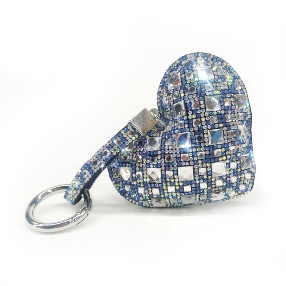 The Keychain Crystal Heart in Azure