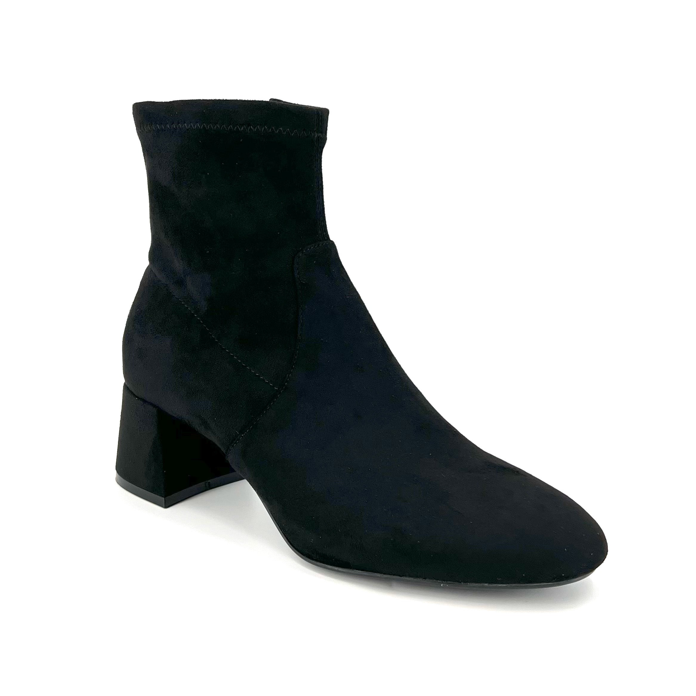 The Stretch Bootie with Inside Zip in Black