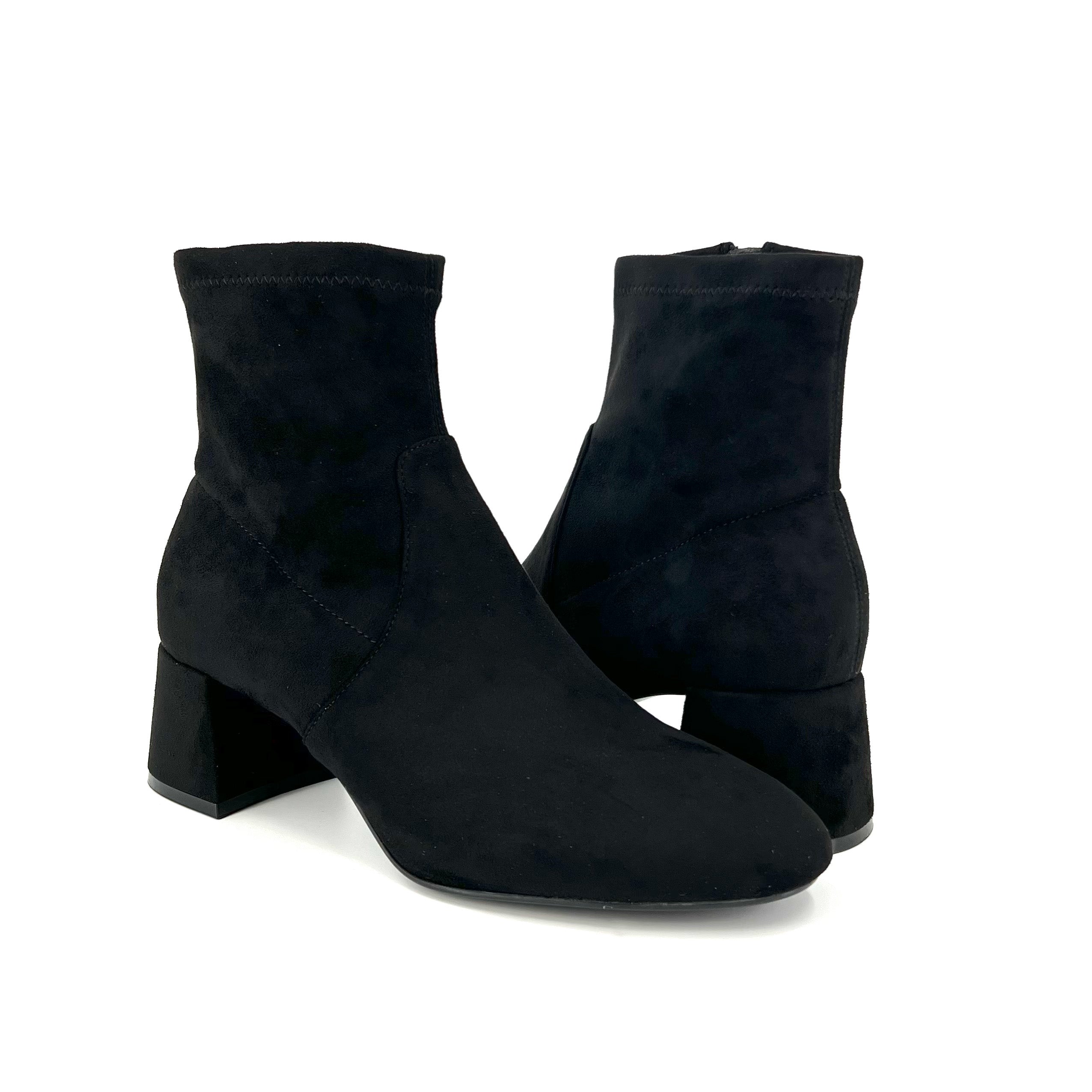 The Stretch Bootie with Inside Zip in Black
