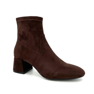 The Stretch Bootie with Inside Zip in Brown