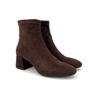 The Stretch Bootie with Inside Zip in Brown