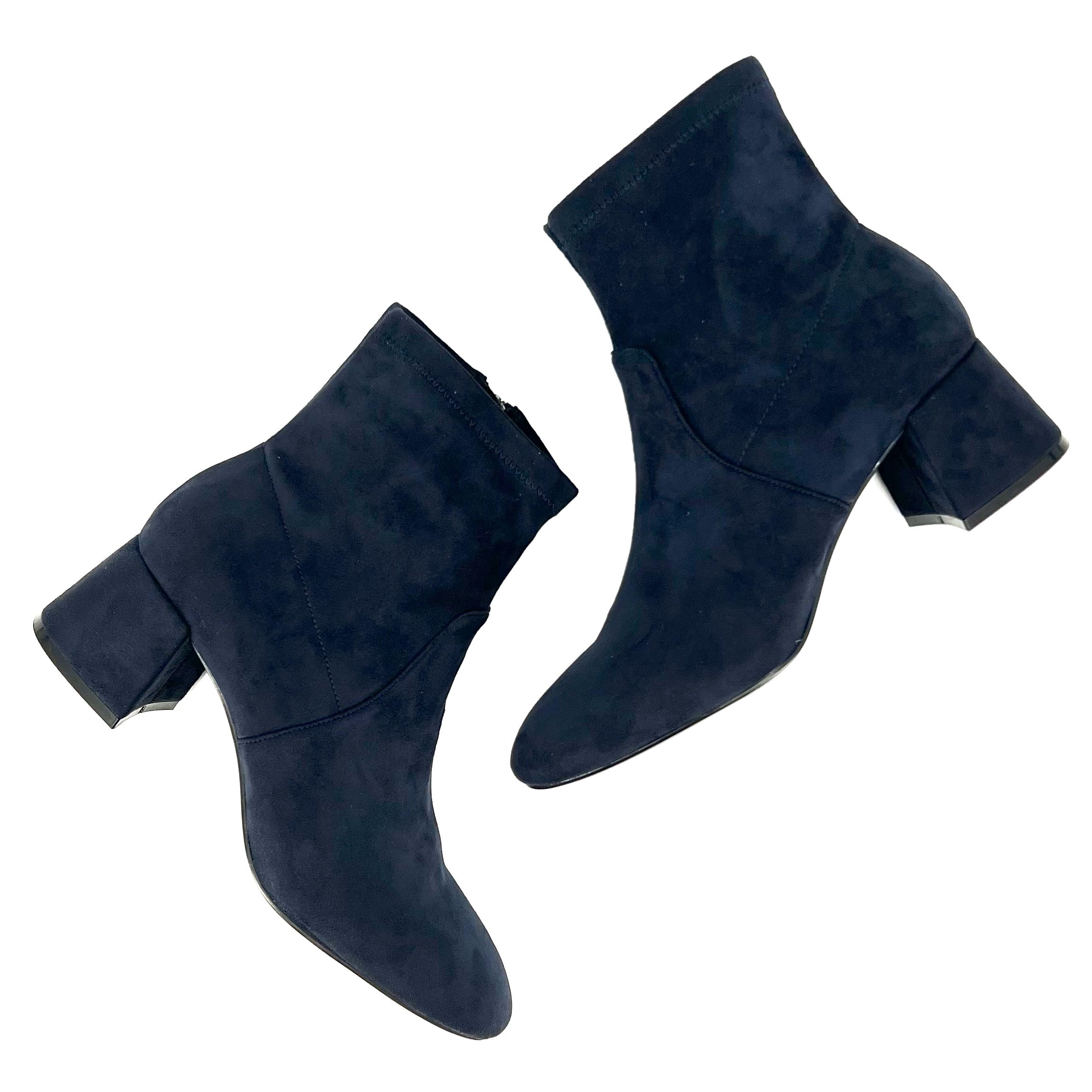 The Stretch Bootie with Inside Zip in Navy