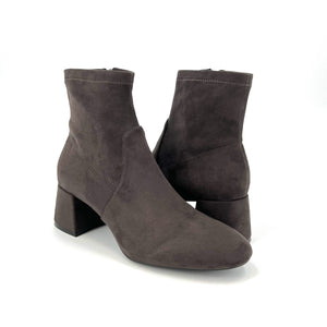 The Stretch Bootie with Inside Zip in Taupe