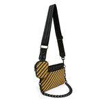 Load image into Gallery viewer, The Downtown Crossbody in Dune Raffia Diagonal Stripe
