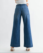 Load image into Gallery viewer, The Pintuck Trouser in Medium Denim
