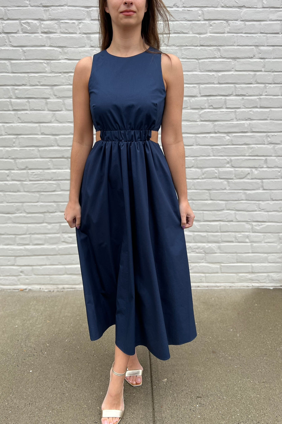 The Amber Cutout Dress in Navy