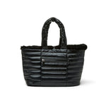 Load image into Gallery viewer, The Duplex Reversible Faux Fur Tote in Pearl Black
