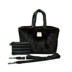 Load image into Gallery viewer, The Duplex Reversible Faux Fur Tote in Pearl Black
