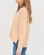 Load image into Gallery viewer, The Denim Collar Sweater in Off White
