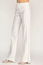 Load image into Gallery viewer, The Stripe Tie Waist Flare Pant in Savoy
