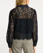 Load image into Gallery viewer, The Lace Top in Dark Navy
