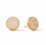 Load image into Gallery viewer, The Fleur-de-Lis Stud Earring in Gold CZ
