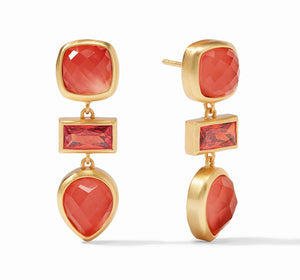 The Antonia Tier Earring in Coral