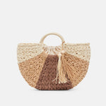 Load image into Gallery viewer, The Circle Handle Straw Bag in Natural

