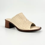 Load image into Gallery viewer, The Woven Leather Everyday Sandal in Cream
