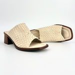 Load image into Gallery viewer, The Woven Leather Everyday Sandal in Cream

