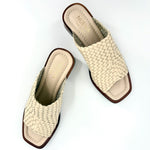 Load image into Gallery viewer, The Woven Leather Everyday Sandal in Cream

