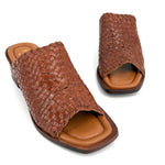 Load image into Gallery viewer, The Woven Leather Everyday Sandal in Tan
