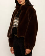 Load image into Gallery viewer, The Faux Fur Jacket in Espresso
