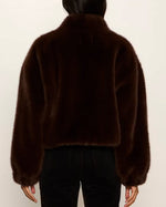 Load image into Gallery viewer, The Faux Fur Jacket in Espresso
