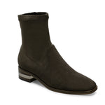 Load image into Gallery viewer, The Lucite Stack Heel Stretch Bootie in Chocolate
