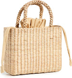 Load image into Gallery viewer, The Mini Straw Structured Bag in Natural

