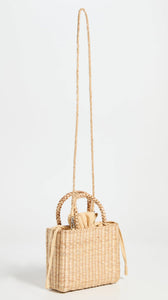 The Mini Straw Structured Bag in Natural
