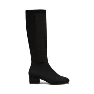 The Block Heel Stretch Tall Boot in Black