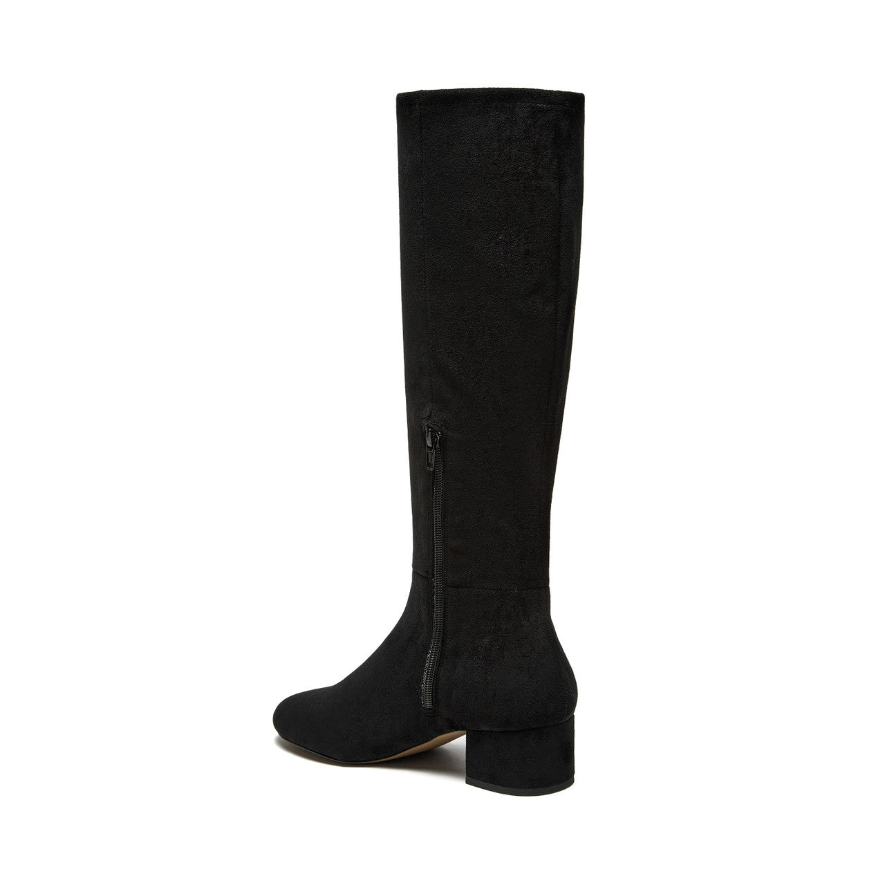 The Block Heel Stretch Tall Boot in Black