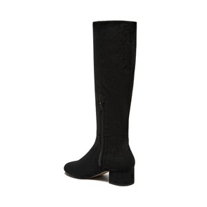 The Block Heel Stretch Tall Boot in Black