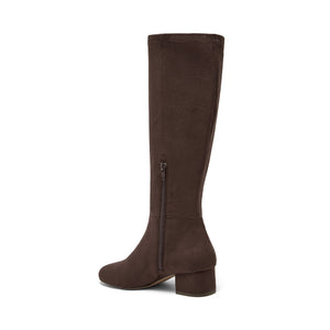 The Block Heel Tall Boot in Chocolate