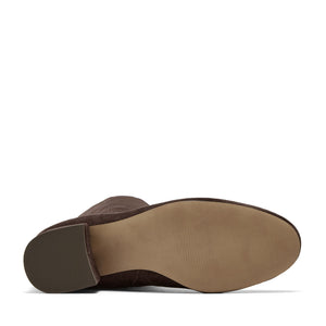 The Block Heel Tall Boot in Chocolate