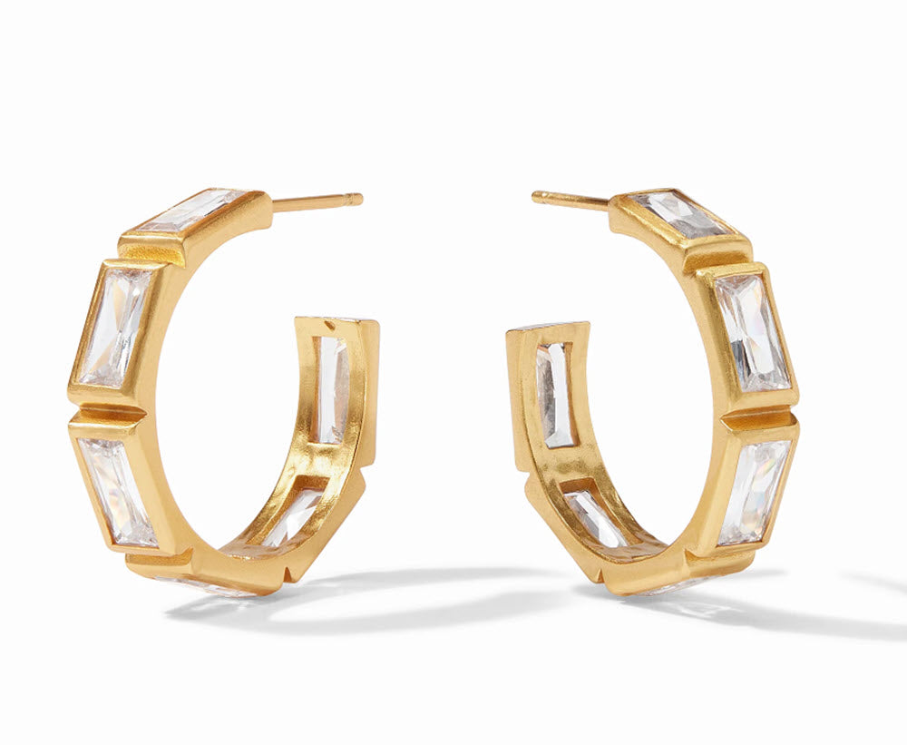 The Antonia Medium Hoop in Gold CZ