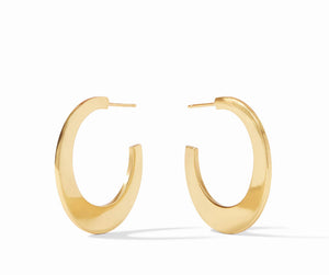 The Small Luna Hoops in Gold
