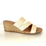 Load image into Gallery viewer, Babbs - The Raffia Elastic 3 Band Espadrille in Natural
