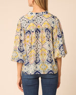 Load image into Gallery viewer, The Elbow Sleeve Blouse in Aztec

