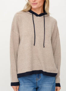 The Colorblock Hoodie in Latte