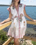 Load image into Gallery viewer, The Mini Tiered Shirt Dress in Wanderwild
