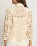 Load image into Gallery viewer, The Crochet Button Down in Natural
