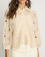 Load image into Gallery viewer, The Crochet Button Down in Natural
