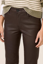 Load image into Gallery viewer, The Coated Crop Flare in Chocolate
