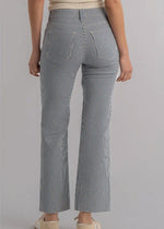 Load image into Gallery viewer, The Striped Ankle Flare in Navy Ivory
