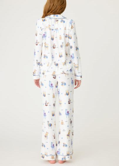 The Hanukkah Llama Pajama Set in Ivory