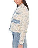 Load image into Gallery viewer, The Floral Quilted Jacket in Cream
