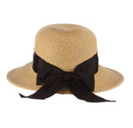 Load image into Gallery viewer, The Paper Braid Sun Hat with Bow in Tea
