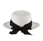 Load image into Gallery viewer, The Paper Braid Sun Hat with Bow in White
