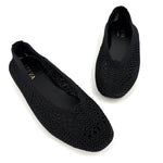 Load image into Gallery viewer, The Woven Ballet Flat in Black
