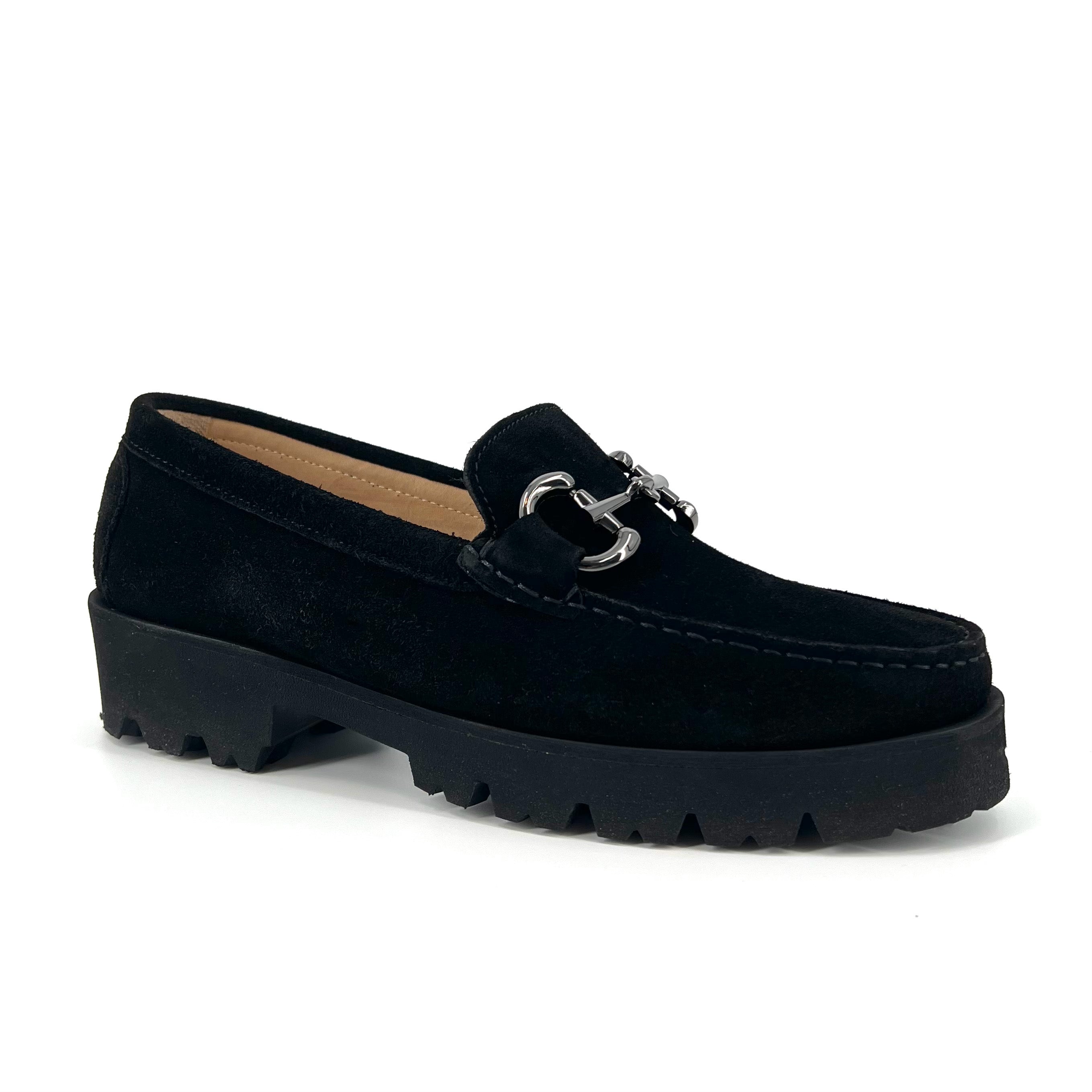 The Chunky Bit Lug Loafer in Black