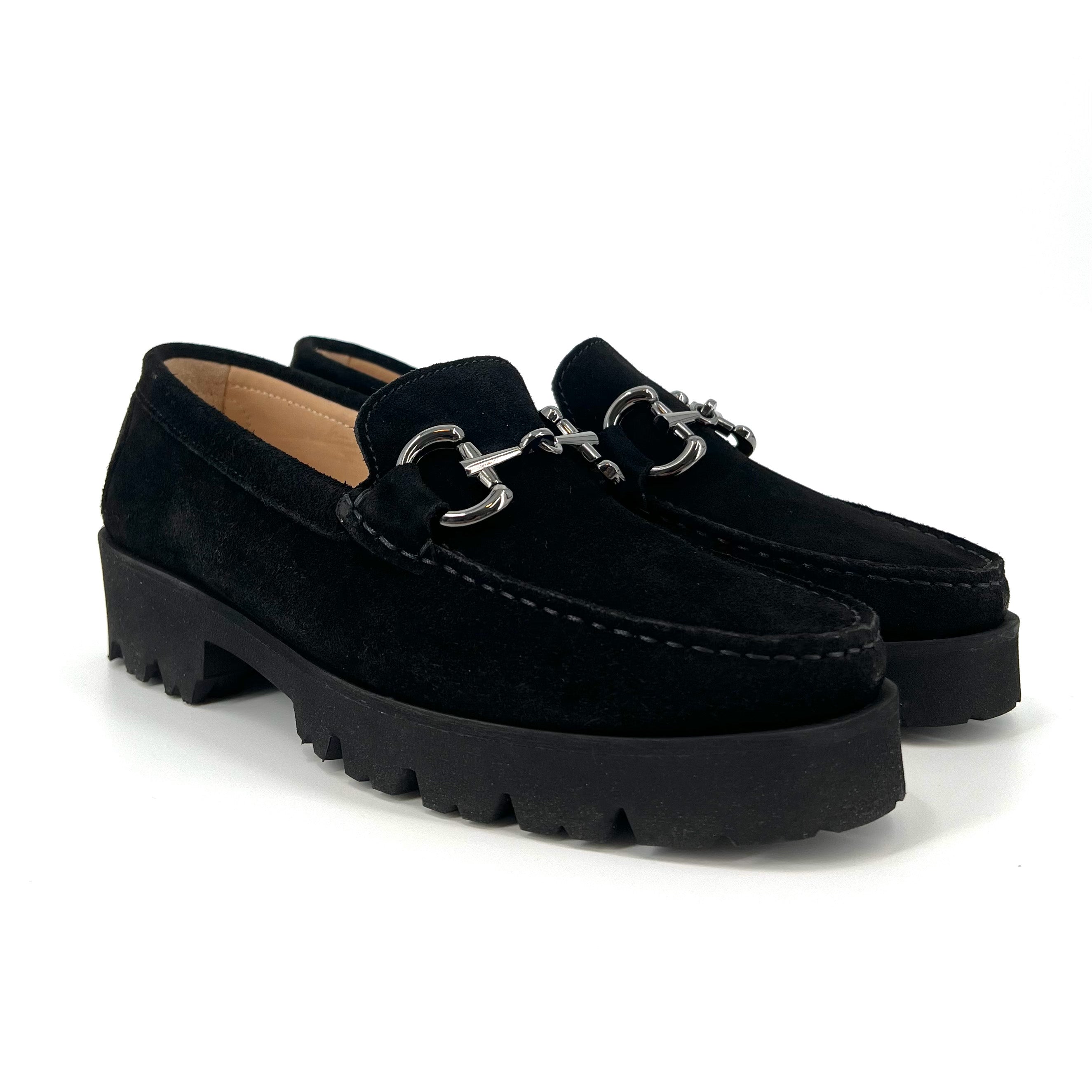The Chunky Bit Lug Loafer in Black