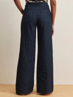 Load image into Gallery viewer, The Full Length Stripe Patch Pocket Pants in Luna Stripe

